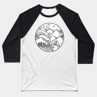 Astronaut and dinosaur Baseball T-Shirt